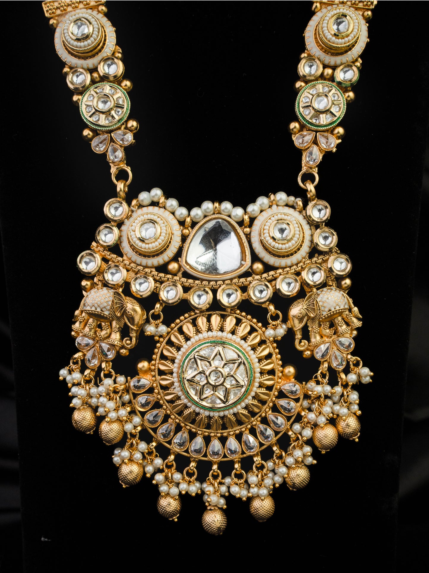 heritage elephante kundan bridal set