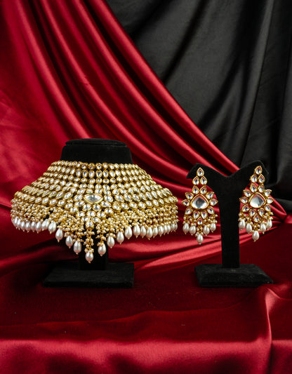 Royal Kundan Pearl Choker Suite