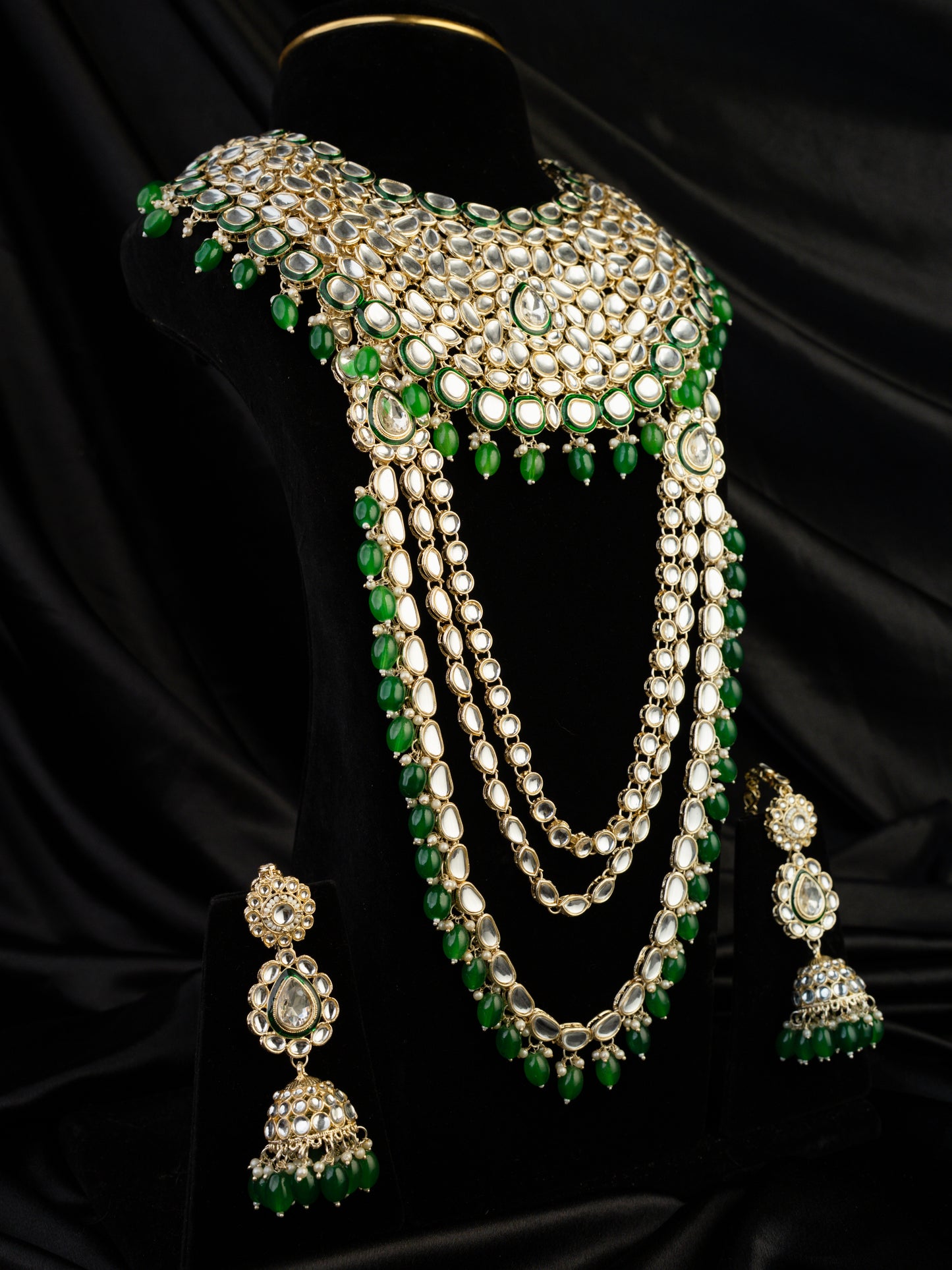 sitara-emerald kundan riwaayat bridal set