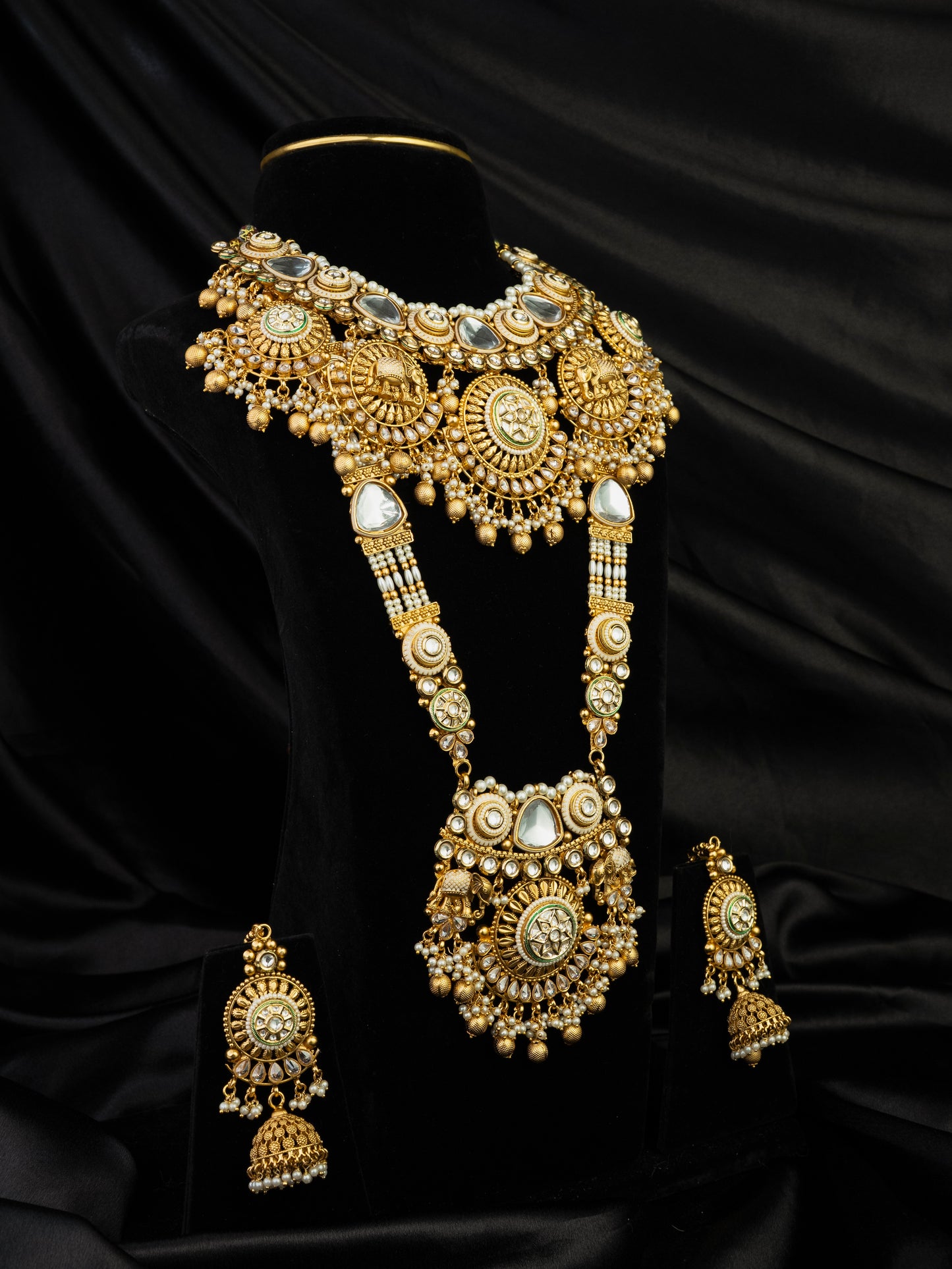 heritage elephante kundan bridal set