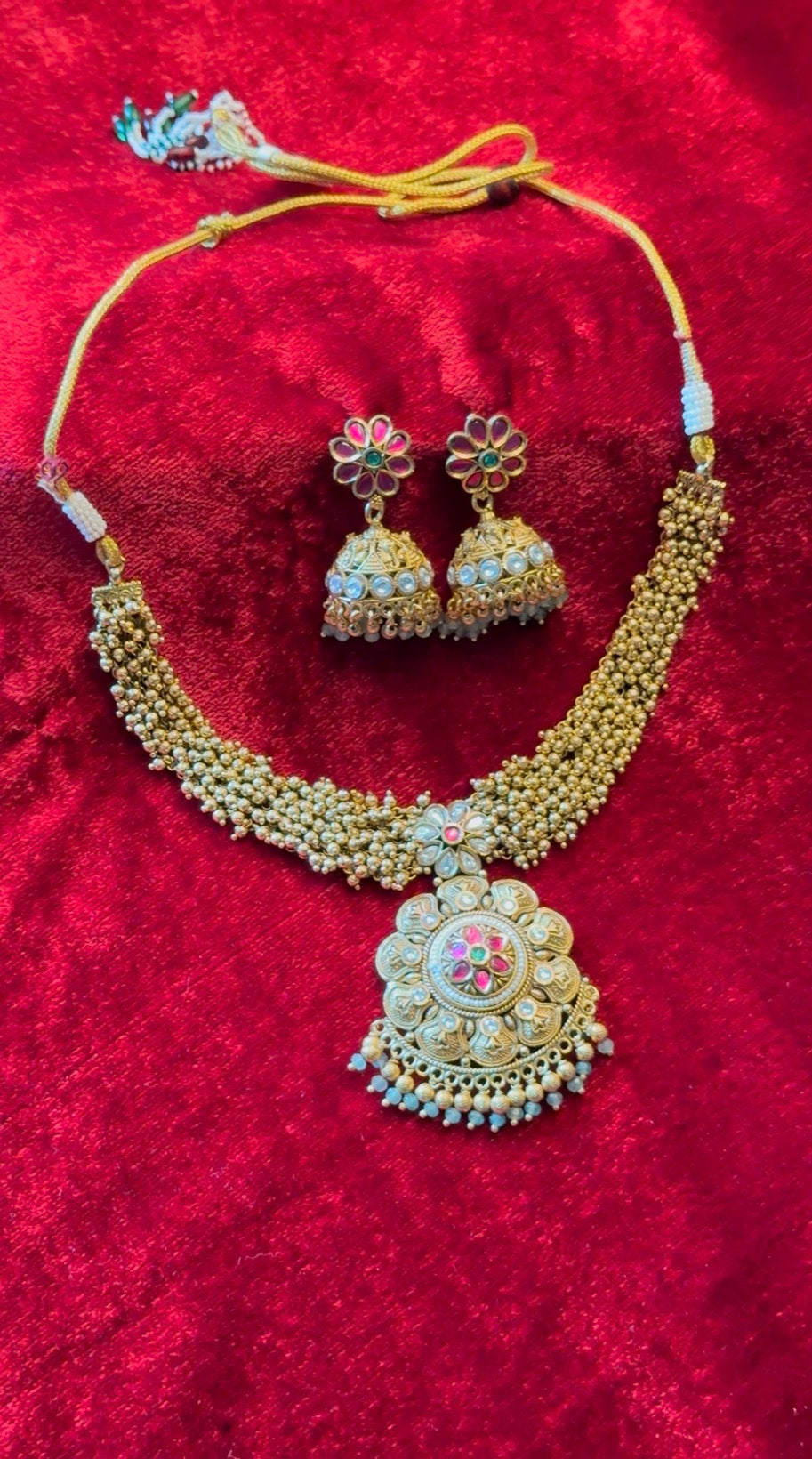 mayurika antique gold set