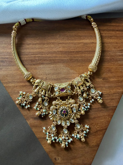 Gajalakshmi Temple Necklace Set