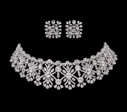 Elysian Sparkle Choker Necklace set
