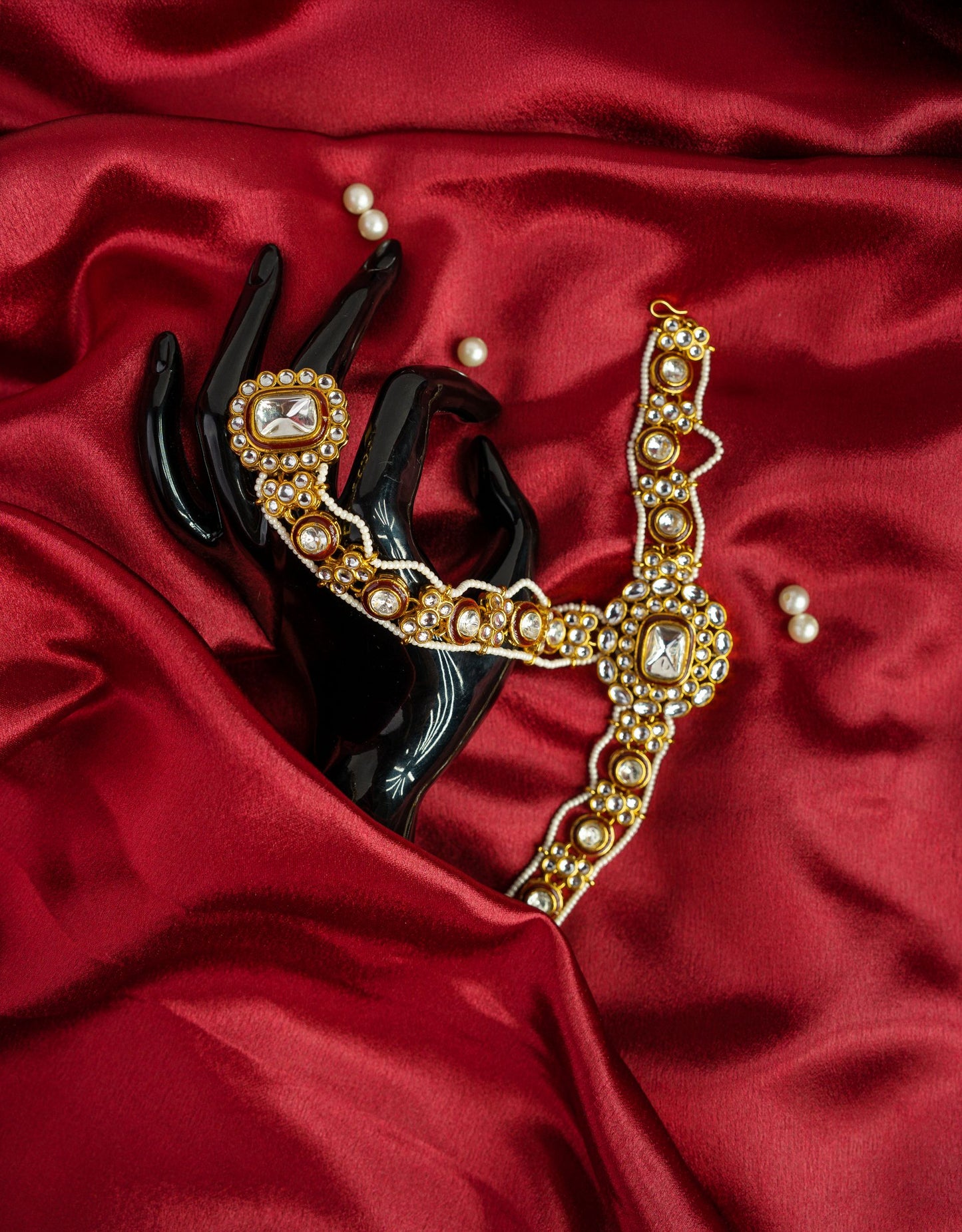 royal polki kundan bridal set