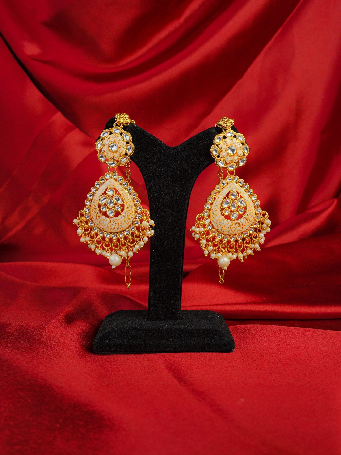rajwada suvarna kundan bridal haar set