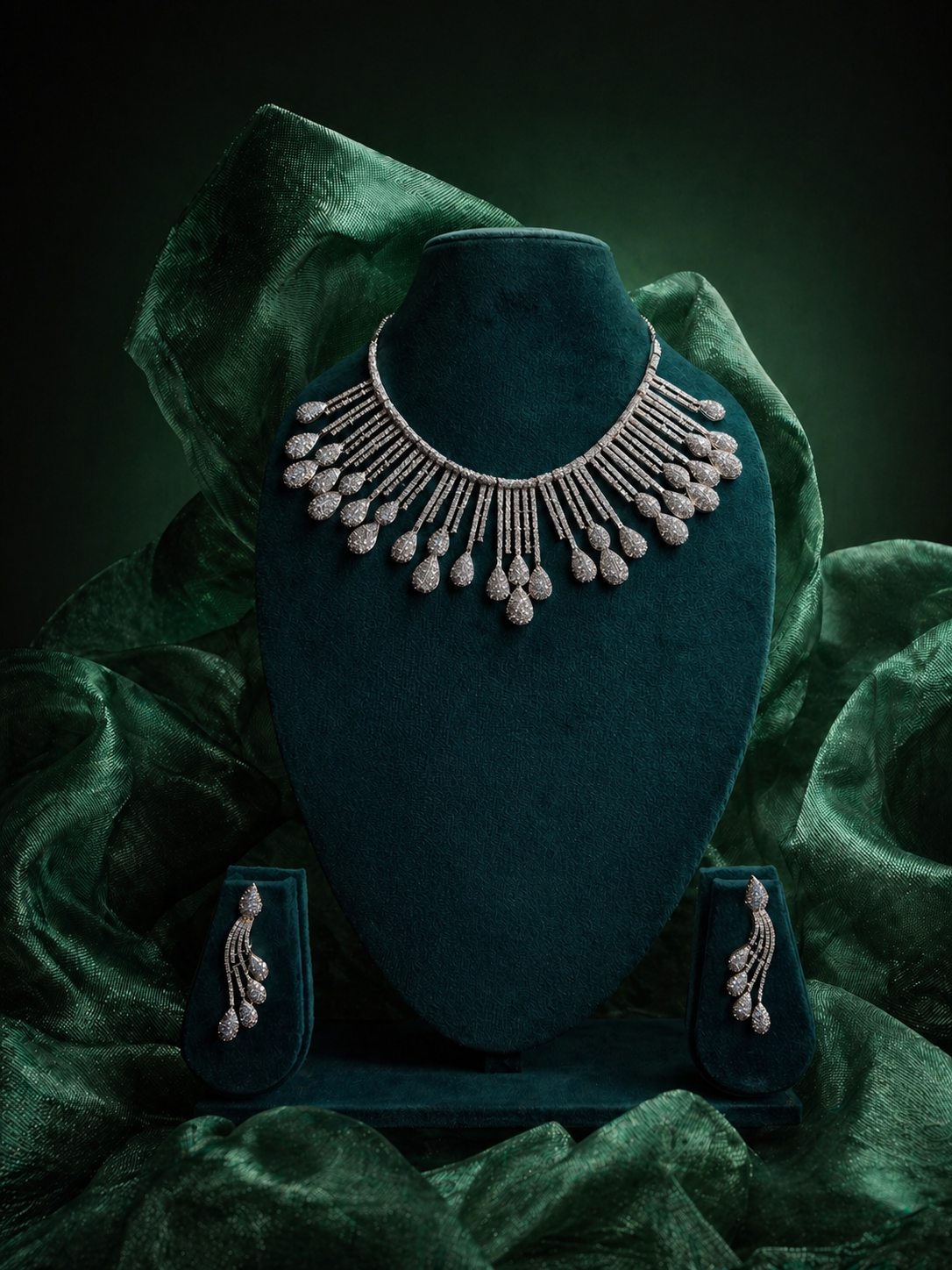 emerald cascade radiance necklace set