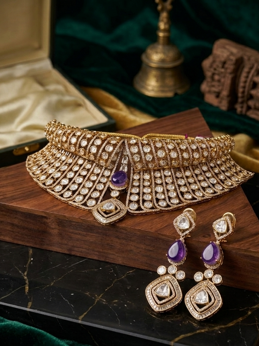 Maharani Royal Polki Choker Set