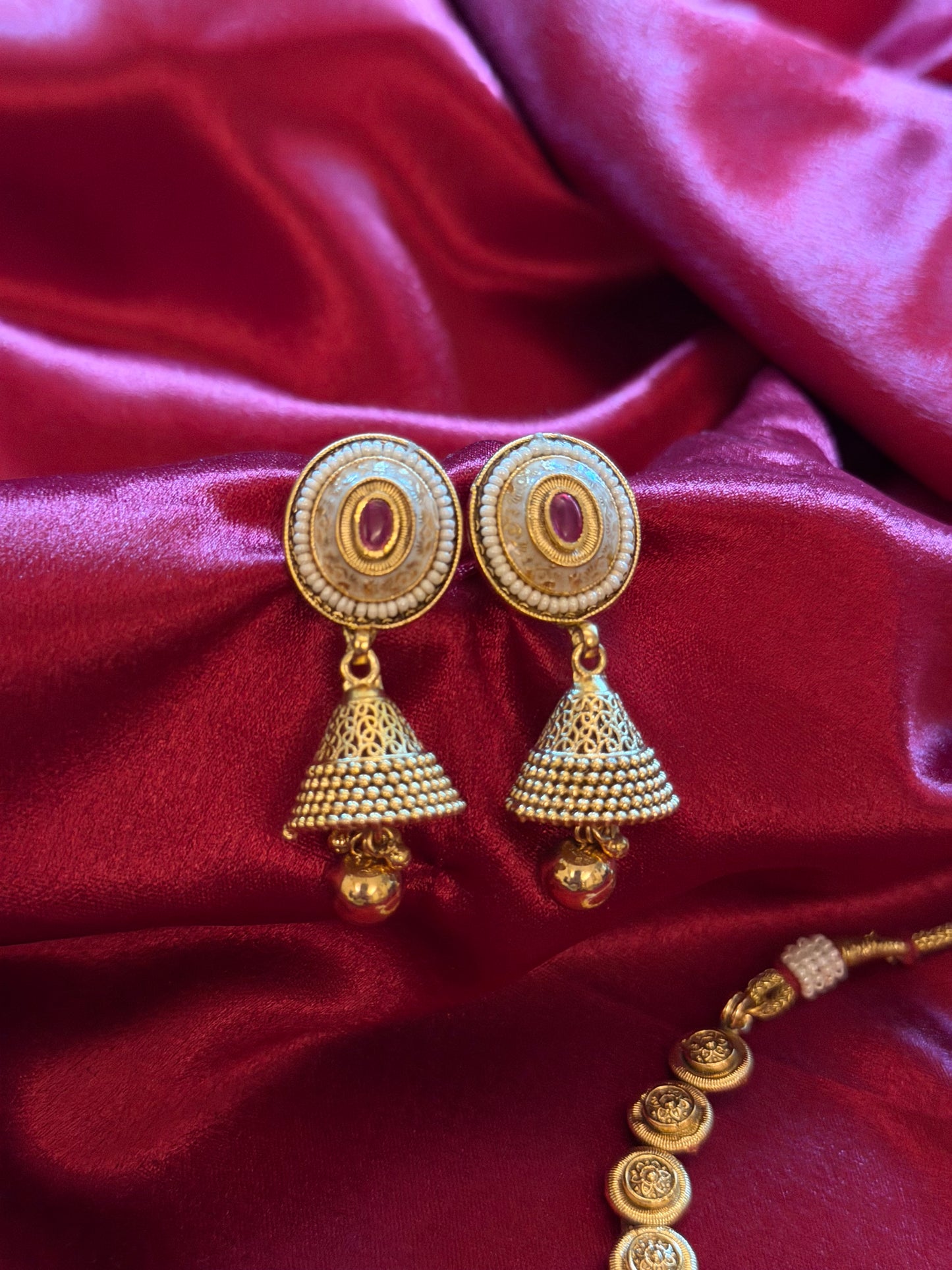 royal kundan & meenakari antique finish necklace set