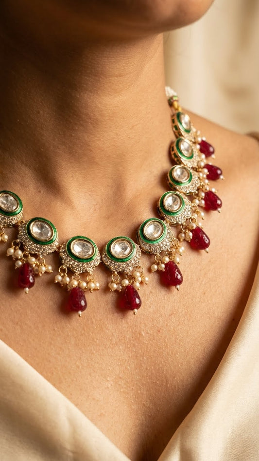 RUBY EMERALD HEIRLOOM NECKLACE SET