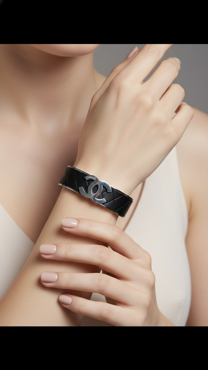 AUREVA NOIRLOCK™ ANTI-TARNISH LEATHER CUFF BRACELET