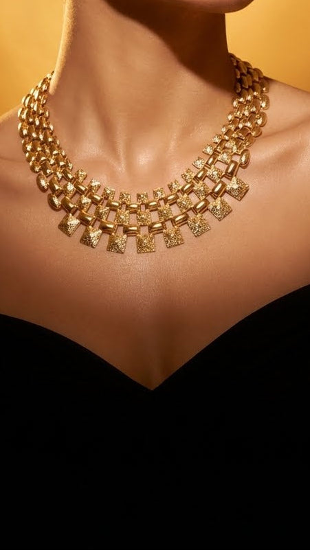 aureva rajani™ anti-tarnish statement necklace
