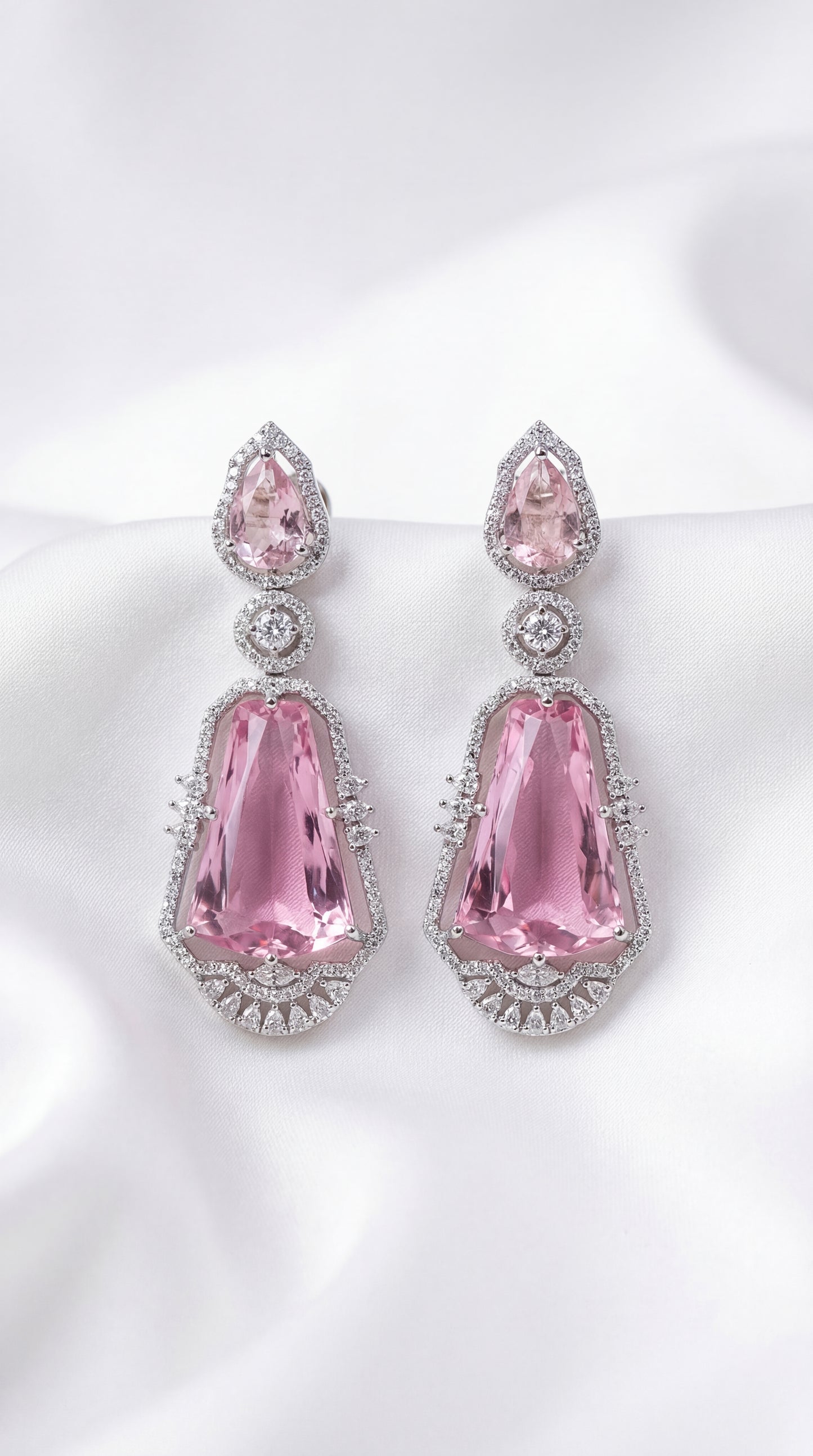 lilac aurora luxe drop earrings