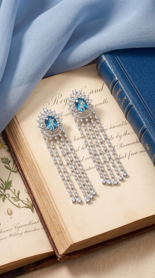 Azure Mirage Waterfall Earrings