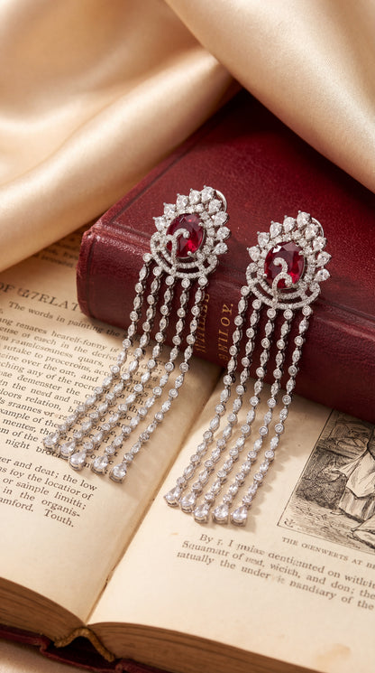 Rouge Mirage Waterfall Earrings