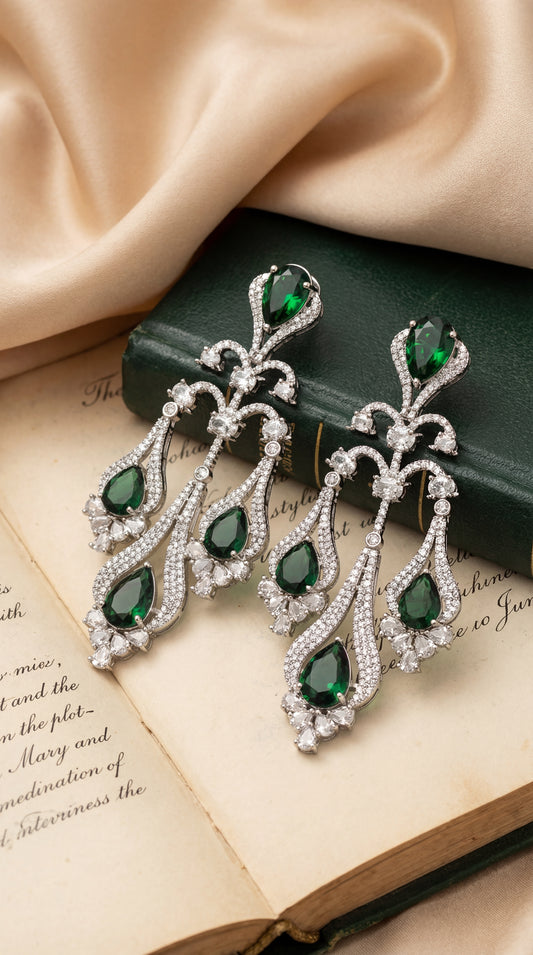 Emerald Empress Chandelier Earrings