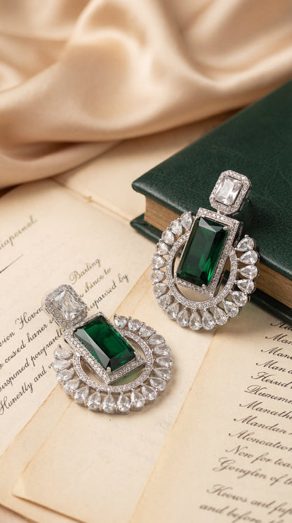 Noir Radiance Halo Statement Earrings