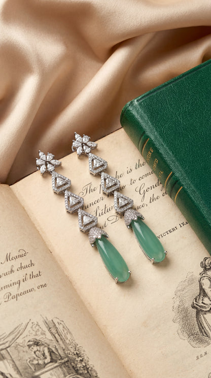 Emerald Glow Drop Earrings