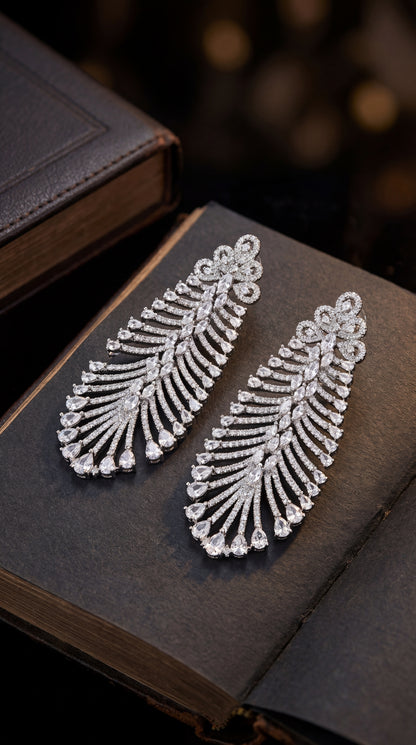 Crystal Fern Radiance Chandelier Earrings