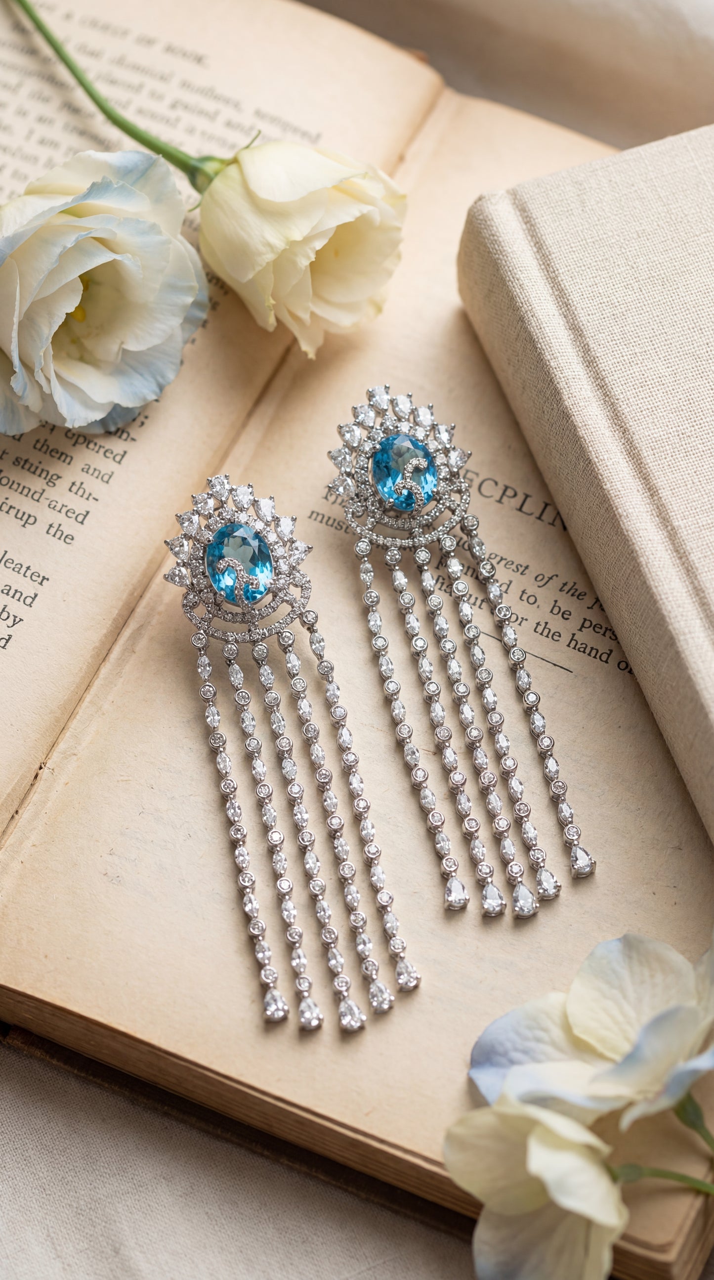 azure mirage waterfall earrings