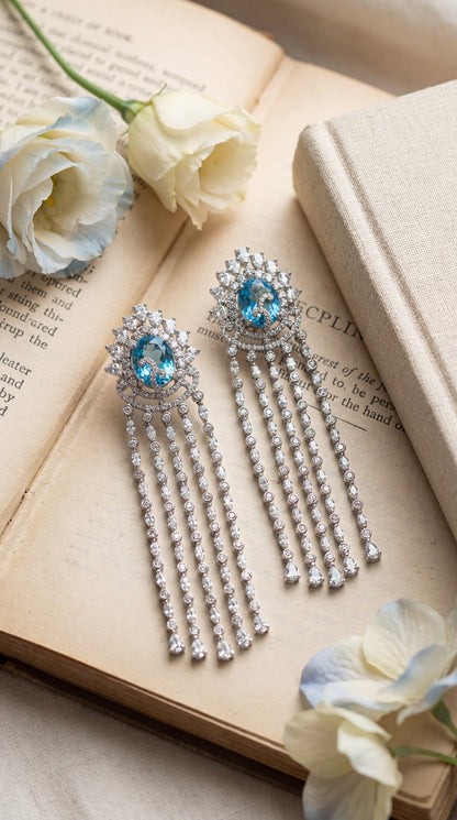 Azure Mirage Waterfall Earrings