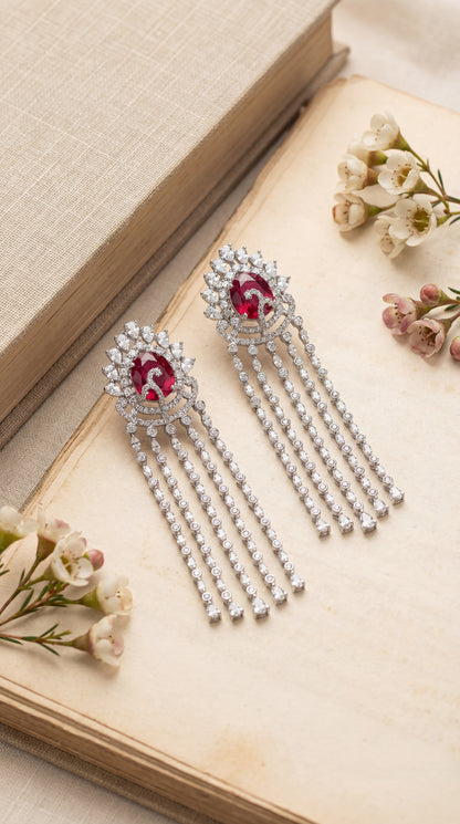 Rouge Mirage Waterfall Earrings