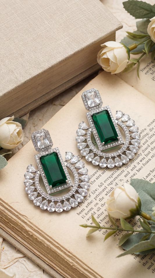 Noir Radiance Halo Statement Earrings