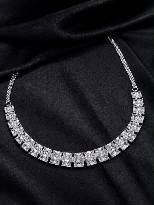 Princess-Cut Statement Necklace Set