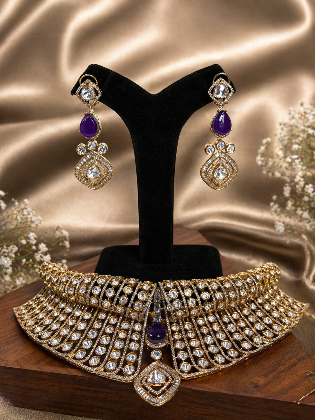 maharani royal polki choker set