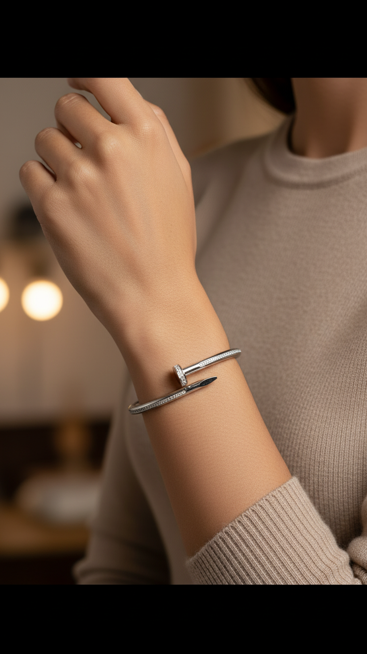 aureva forge™ anti-tarnish nail cuff bracelet