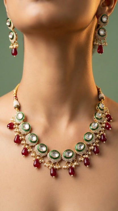 RUBY EMERALD HEIRLOOM NECKLACE SET