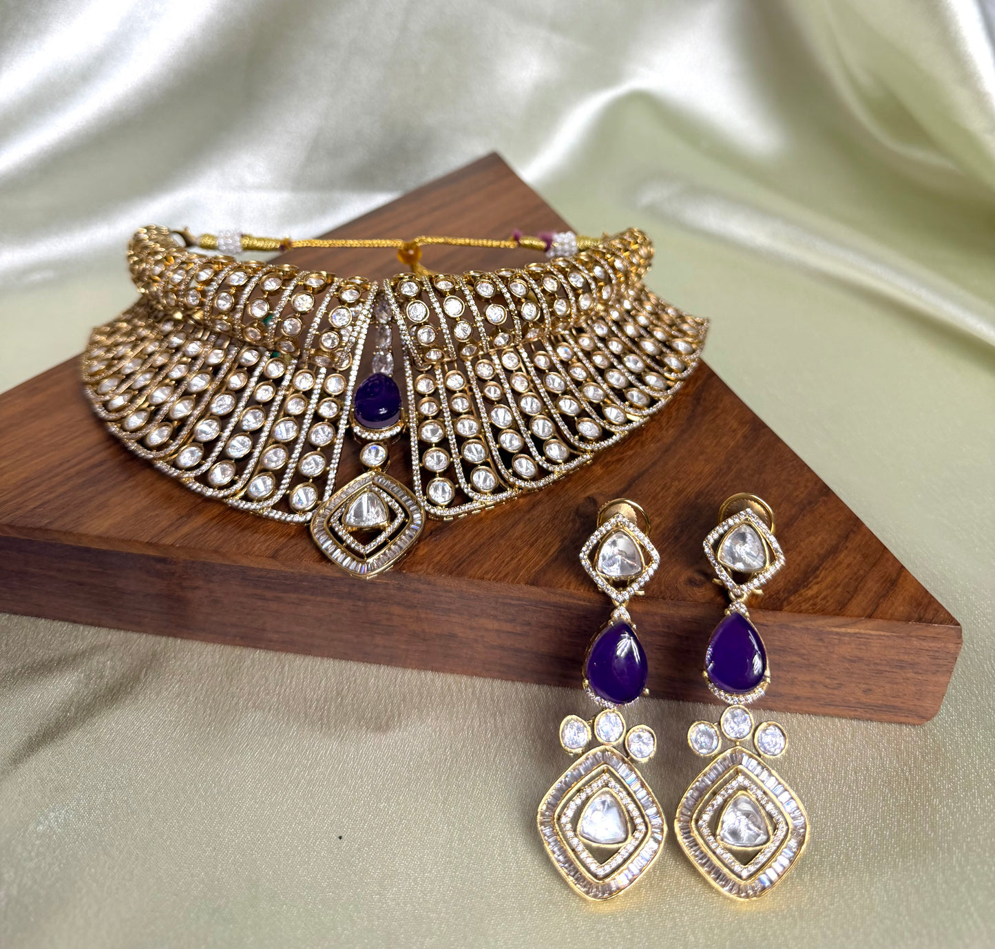 maharani royal polki choker set