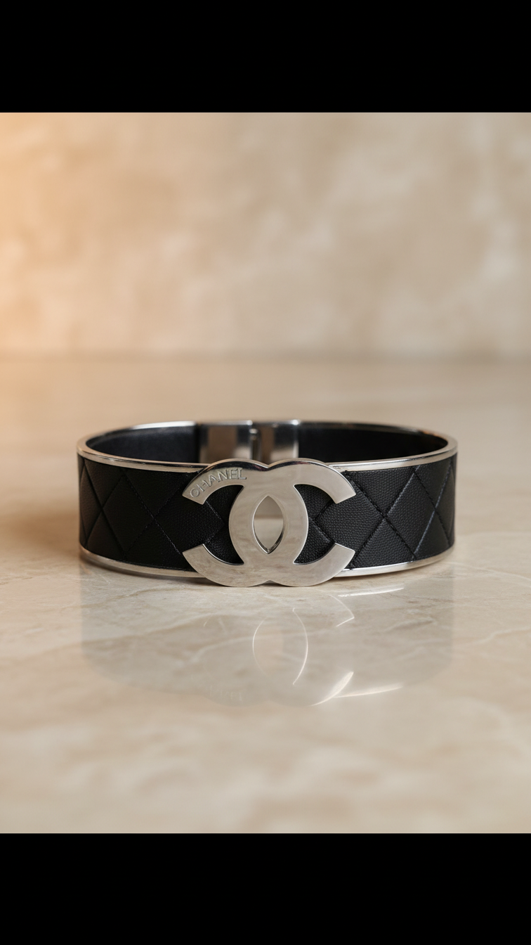 aureva noirlock™ anti-tarnish leather cuff bracelet