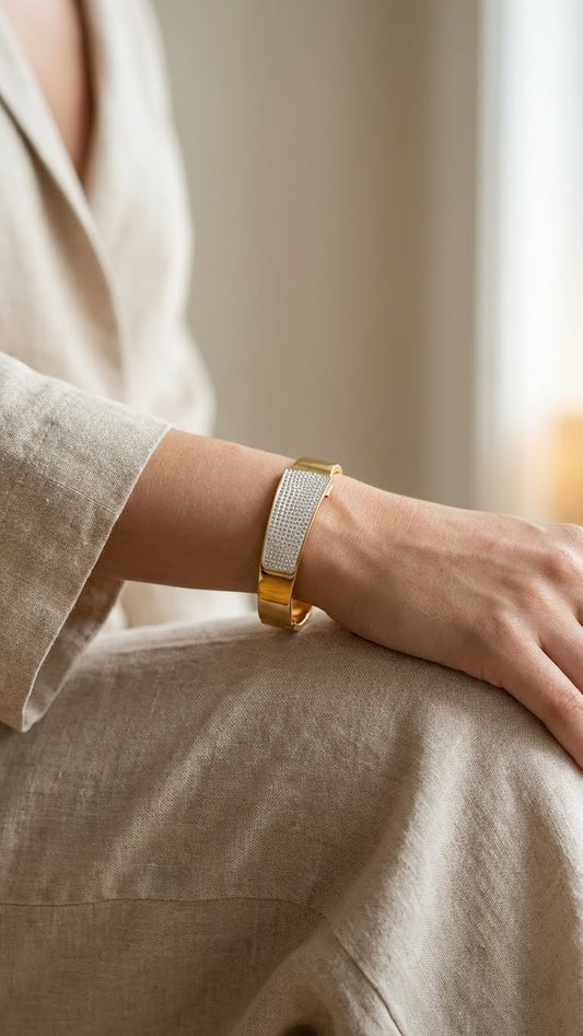 AURORA CRYSTAL VEIL™ ANTI-TARNISH CUFF