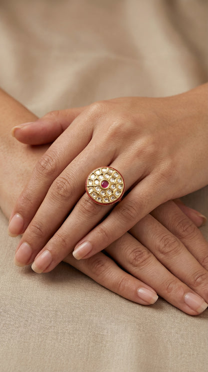 Imperial Emerald & Ruby Medallion Ring