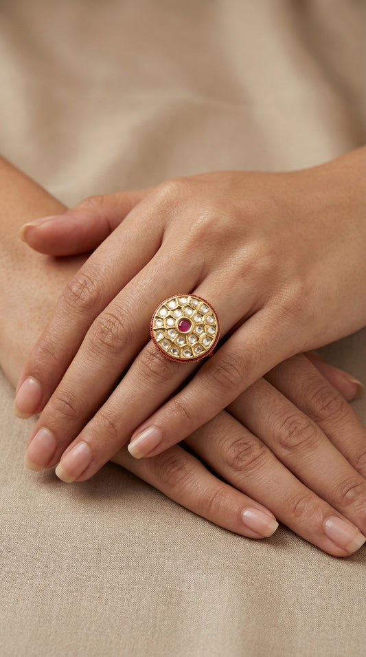 Imperial Emerald & Ruby Medallion Ring