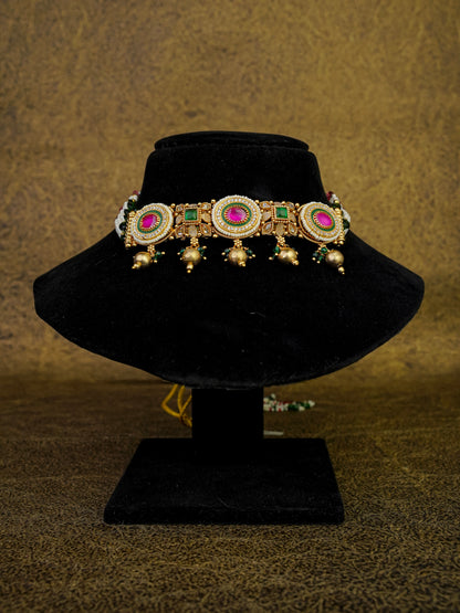 Vrinda Royal Mosaic Choker Set