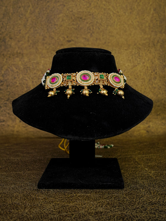 Vrinda Royal Mosaic Choker Set