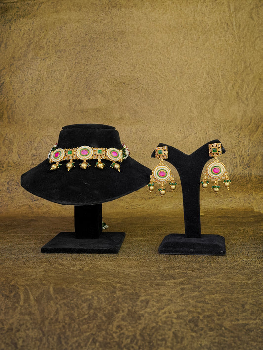 Vrinda Royal Mosaic Choker Set