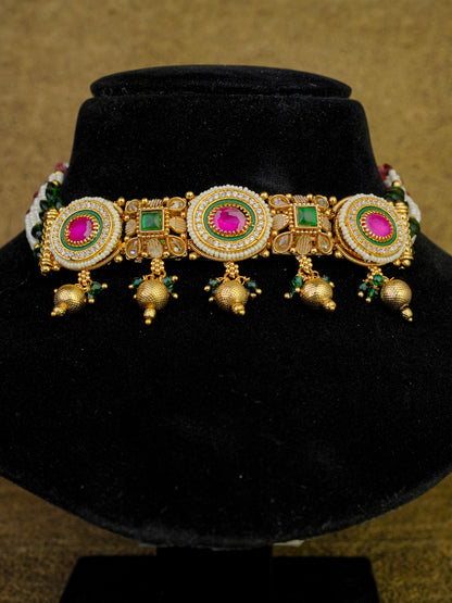 Vrinda Royal Mosaic Choker Set