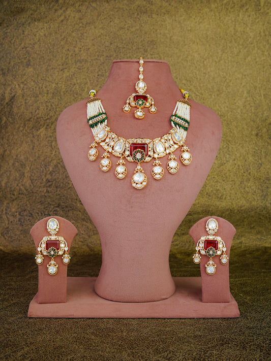 Vasundhara Polki & Ruby Statement Set