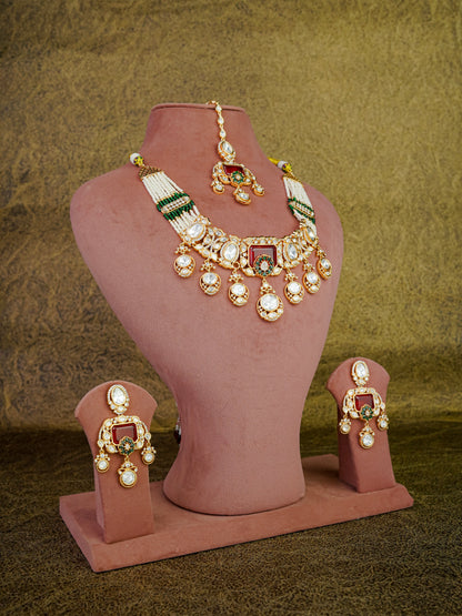 Vasundhara Polki & Ruby Statement Set