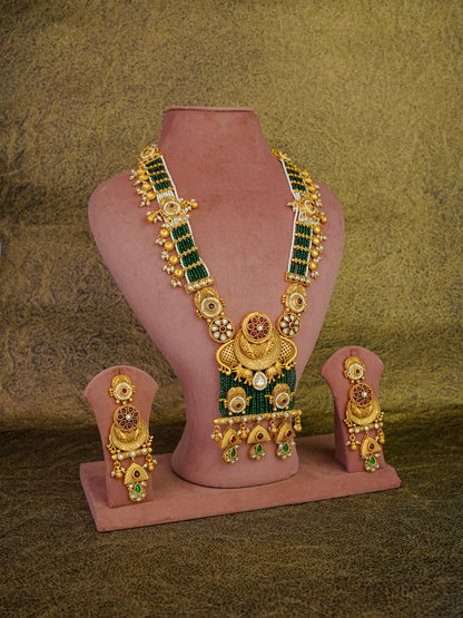 Gajalakshmi Devi Royal Temple Necklace Set