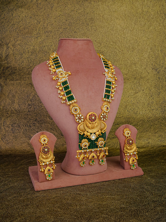 Gajalakshmi Devi Royal Temple Necklace Set