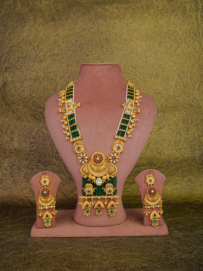 Gajalakshmi Devi Royal Temple Necklace Set