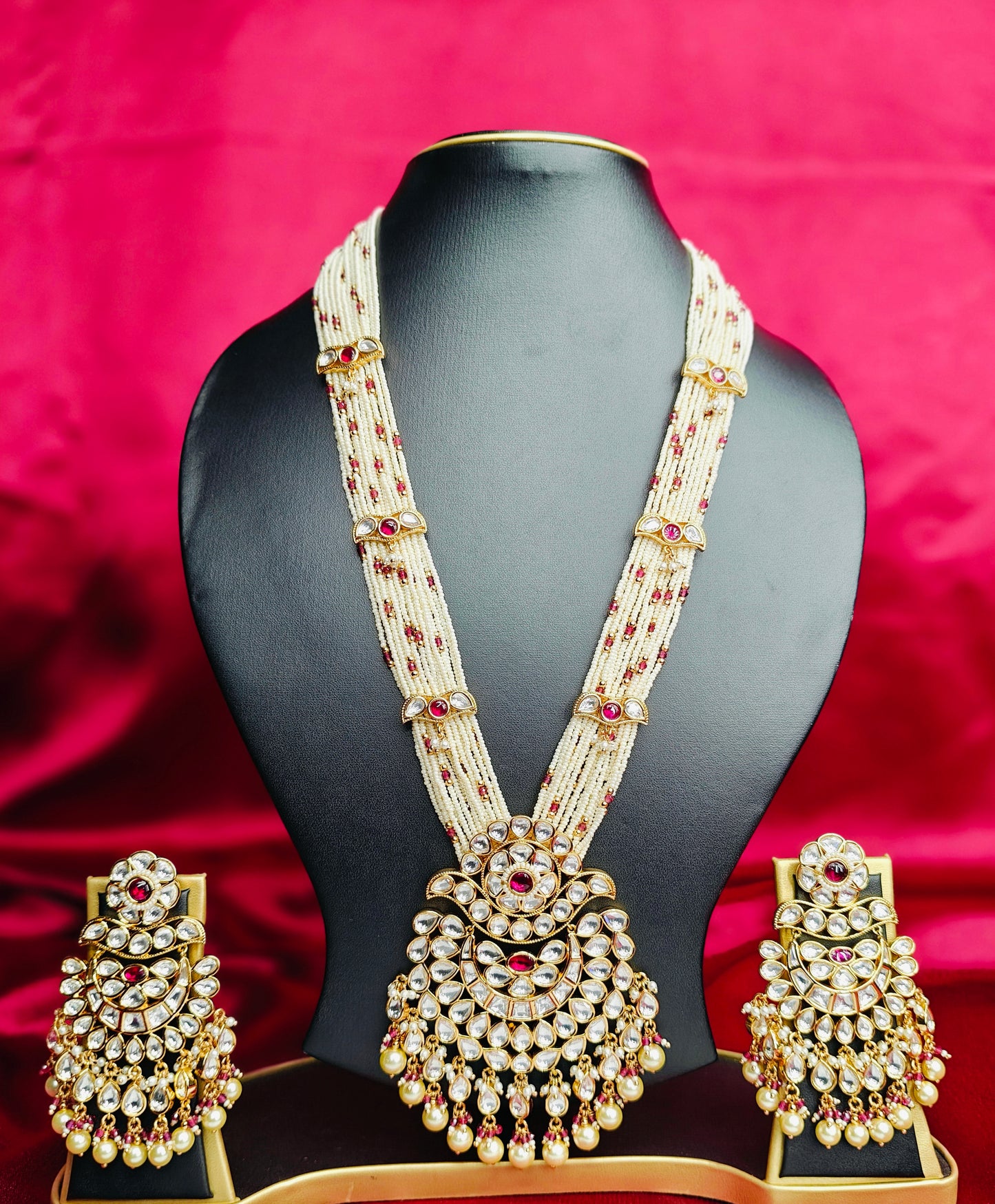 ratnamala pearl & polki heritage long-set
