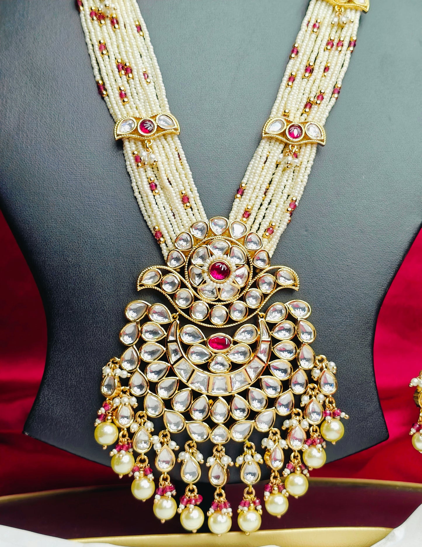 ratnamala pearl & polki heritage long-set