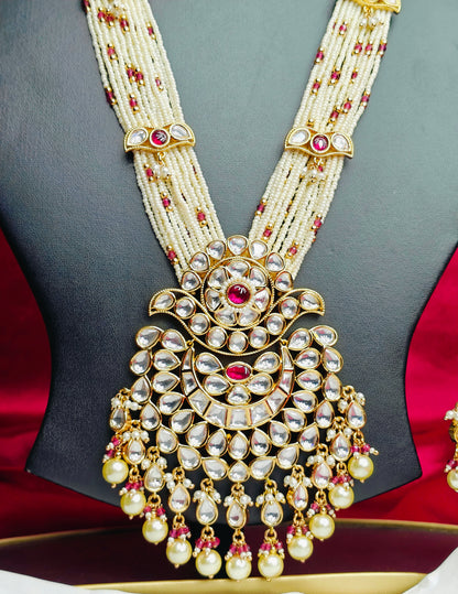 Ratnamala Pearl & Polki Heritage Long-Set