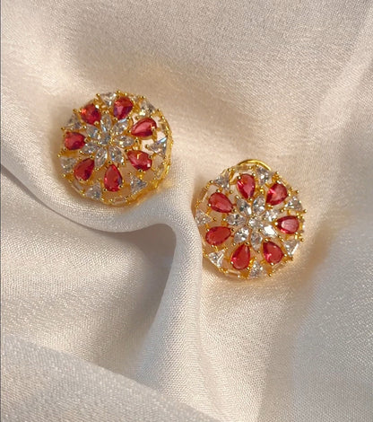 Imperial Ruby Studs