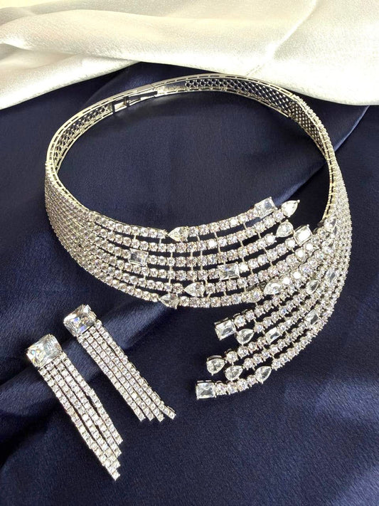 Luxe Tassel Fringe Necklace Set