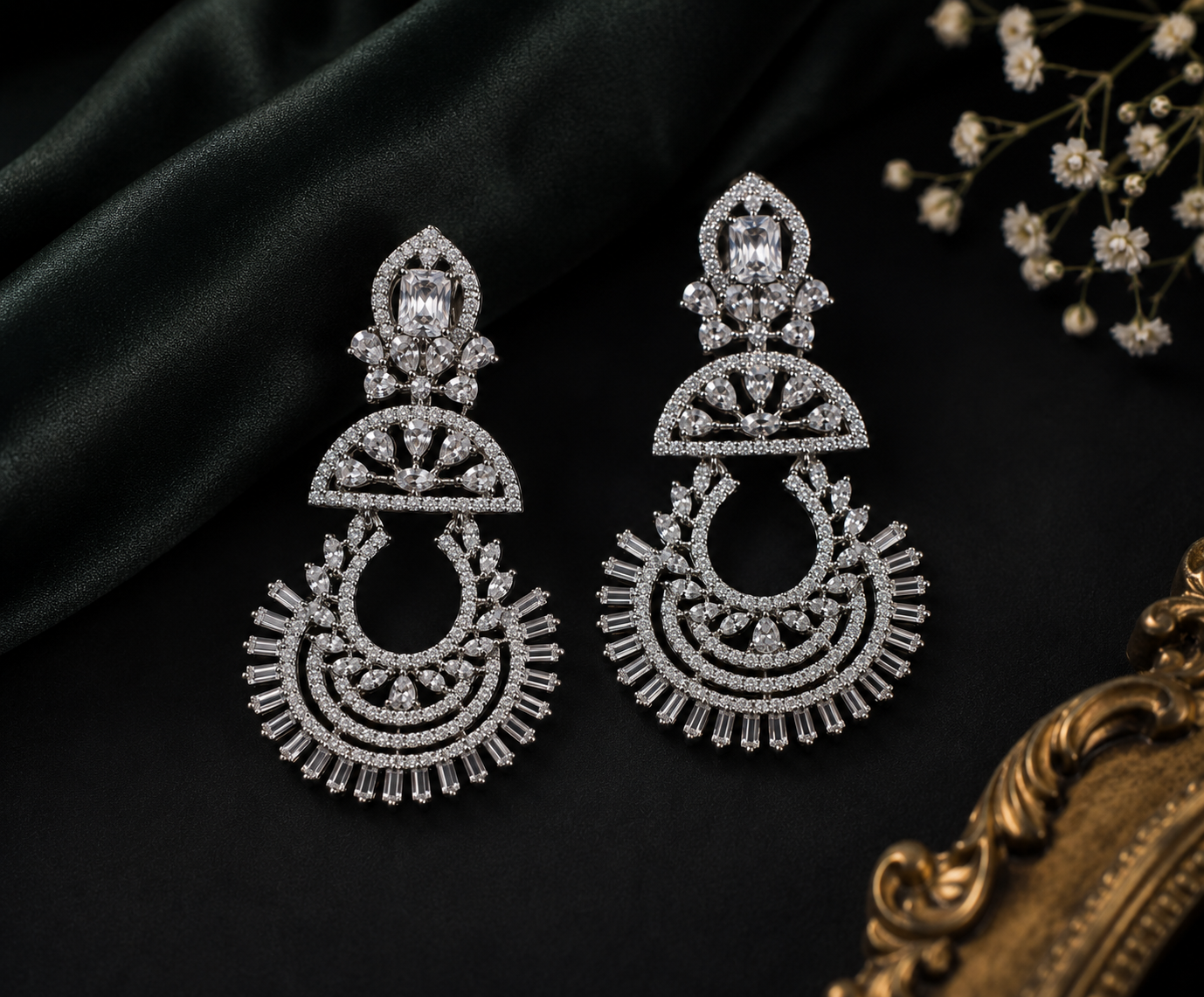 celestia luxe chandbali earrings